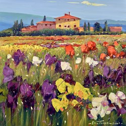 Villa in Collina by Bruno Tinucci - Original Painting on Stretched Canvas sized 20x20 inches. Available from Whitewall Galleries